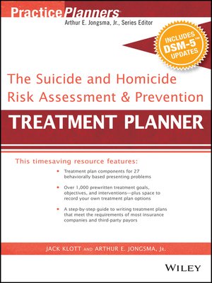 cover image of The Suicide and Homicide Risk Assessment and Prevention Treatment Planner, with DSM-5 Updates